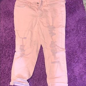 Pink Ripped Jeans